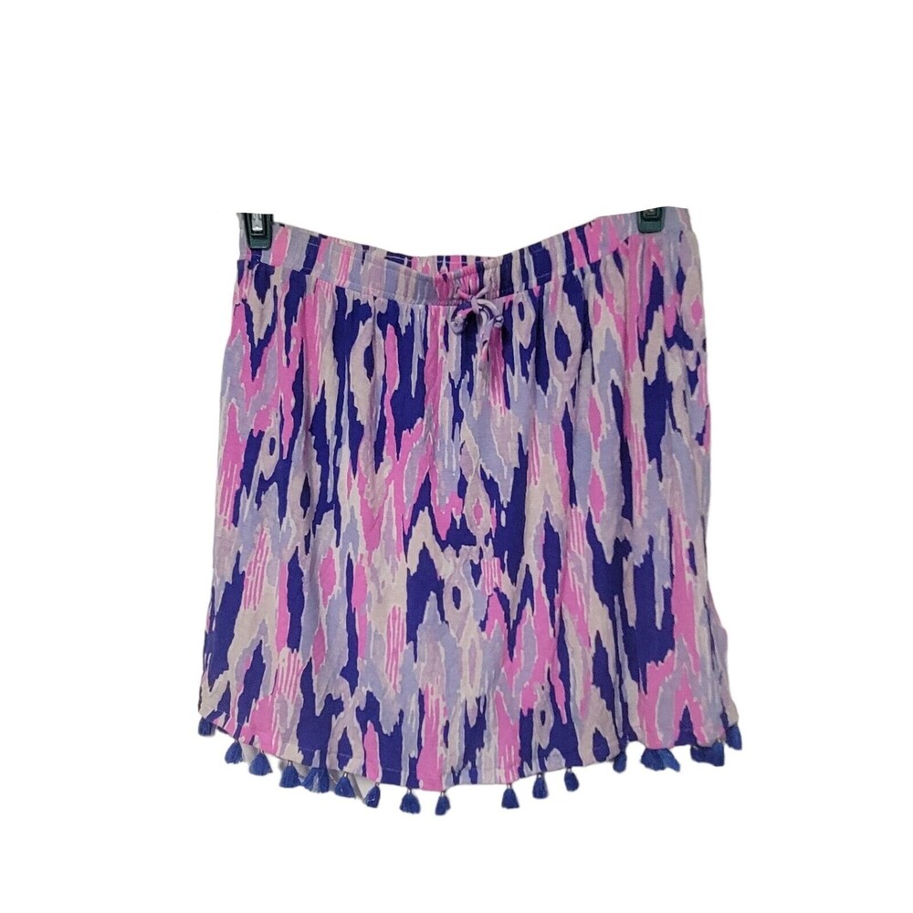 Lilly Pulitzer Skirt Palmer Tassel Multi-Colors Elastic Waist